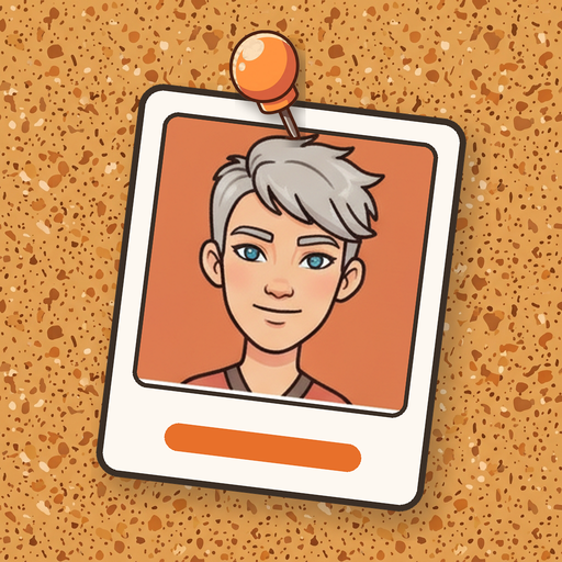 Whereabouts app icon: a suspect's photo pinned to a cork board